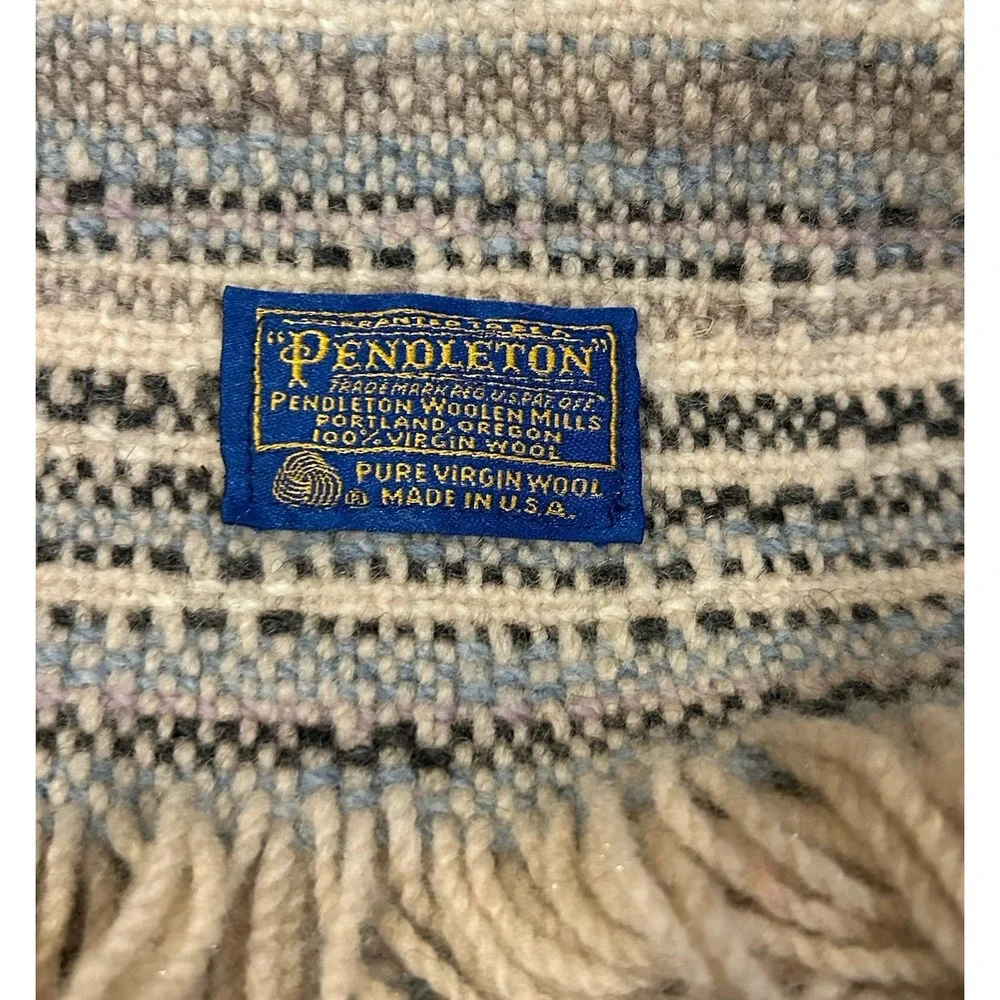 Pendleton 100% Wool Blanket‎ Striped 61X47 Inches